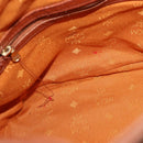 MCM Vicetos Logogram Shoulder Bag PVC Leather Brown Gold Auth 200898-10