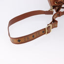 MCM Vicetos Logogram Shoulder Bag PVC Leather Brown Gold Auth 200898-7