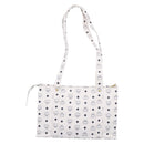 MCM Vicetos Logogram Tote Bag PVC Leather White Gold Auth 200901-2