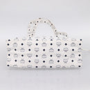 MCM Vicetos Logogram Tote Bag PVC Leather White Gold Auth 200901-5