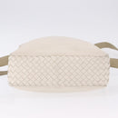 BOTTEGA VENETA INTRECCIATO Shoulder Bag Leather White Auth 200902-5