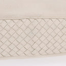 BOTTEGA VENETA INTRECCIATO Shoulder Bag Leather White Auth 200902-6