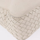 BOTTEGA VENETA INTRECCIATO Shoulder Bag Leather White Auth 200902-15