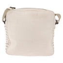 BOTTEGA VENETA INTRECCIATO Shoulder Bag Leather White Auth 200902-13