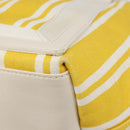 BALENCIAGA Navy Cabas S Hand Bag Canvas Yellow Silver Auth 200904A-12
