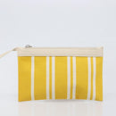 BALENCIAGA Navy Cabas S Hand Bag Canvas Yellow Silver Auth 200904A-21