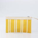 BALENCIAGA Navy Cabas S Hand Bag Canvas Yellow Silver Auth 200904A-22