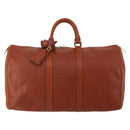 LOUIS VUITTON Epi Keepall 50 Boston Bag Brown M42968 LV Auth 200906-13