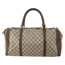 GUCCI GG Supreme Boston Bag PVC Beige Gold Auth 200907-2