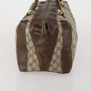 GUCCI GG Supreme Boston Bag PVC Beige Gold Auth 200907-3