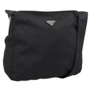 PRADA Shoulder Bag Nylon Black Silver Auth 200908V-1