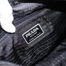 PRADA Shoulder Bag Nylon Black Silver Auth 200908V-20