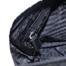 PRADA Shoulder Bag Nylon Black Silver Auth 200908V-23