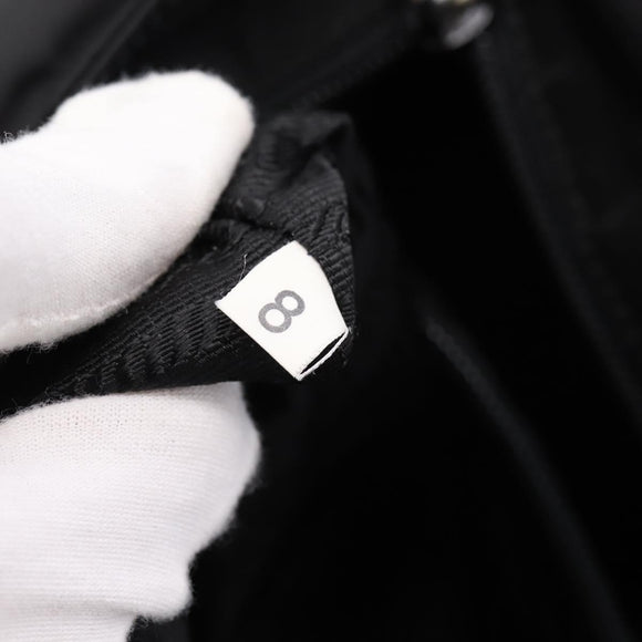 PRADA Shoulder Bag Nylon Black Silver Auth 200908V