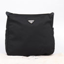 PRADA Shoulder Bag Nylon Black Silver Auth 200908V-12