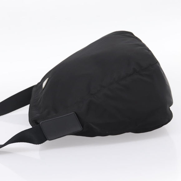 PRADA Shoulder Bag Nylon Black Silver Auth 200908V