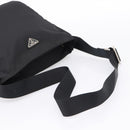 PRADA Shoulder Bag Nylon Black Silver Auth 200908V-7