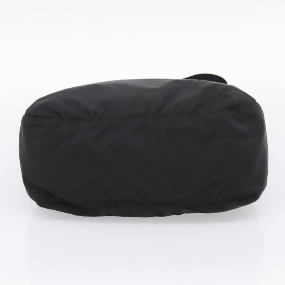 PRADA Shoulder Bag Nylon Black Silver Auth 200908V