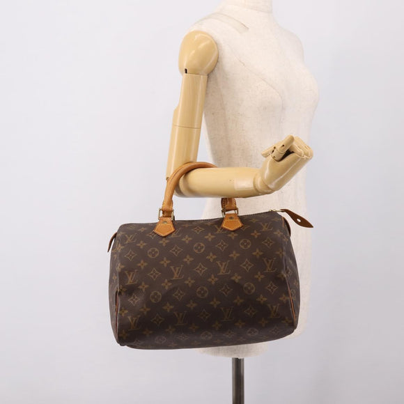 LOUIS VUITTON Monogram Speedy 30 Hand Bag M41526 LV Auth 200911A