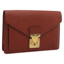 LOUIS VUITTON Epi Serie Dragonne Hand Bag Brown M52618 LV Auth 200913-1