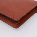 LOUIS VUITTON Epi Serie Dragonne Hand Bag Brown M52618 LV Auth 200913-15