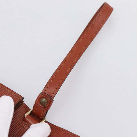 LOUIS VUITTON Epi Serie Dragonne Hand Bag Brown M52618 LV Auth 200913