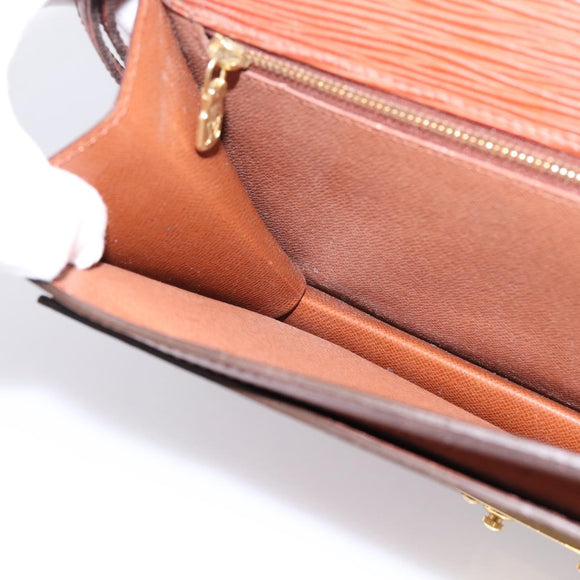 LOUIS VUITTON Epi Serie Dragonne Hand Bag Brown M52618 LV Auth 200913