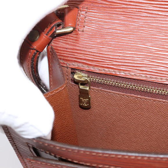 LOUIS VUITTON Epi Serie Dragonne Hand Bag Brown M52618 LV Auth 200913