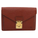 LOUIS VUITTON Epi Serie Dragonne Hand Bag Brown M52618 LV Auth 200913-13
