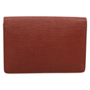 LOUIS VUITTON Epi Serie Dragonne Hand Bag Brown M52618 LV Auth 200913-2