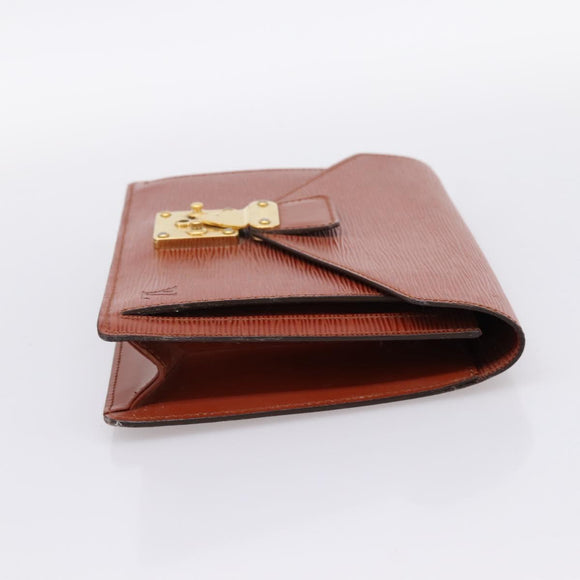 LOUIS VUITTON Epi Serie Dragonne Hand Bag Brown M52618 LV Auth 200913