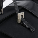 FENDI Mamma Baguette Hand Bag Cotton jersey Black Silver Auth 200914V-9