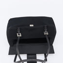 FENDI Mamma Baguette Hand Bag Cotton jersey Black Silver Auth 200914V-20