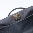 FENDI Mamma Baguette Hand Bag Cotton jersey Black Silver Auth 200914V-21