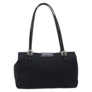FENDI Mamma Baguette Hand Bag Cotton jersey Black Silver Auth 200914V-2