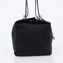 FENDI Mamma Baguette Hand Bag Cotton jersey Black Silver Auth 200914V-4