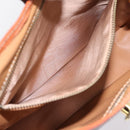 CELINE Macadam Canvas Shoulder Bag PVC Leather Brown Gold Auth 200915A-19
