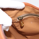 CELINE Macadam Canvas Shoulder Bag PVC Leather Brown Gold Auth 200915A-20