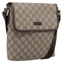 GUCCI GG Supreme Shoulder Bag PVC Beige Gold 223666 Auth 200916-1