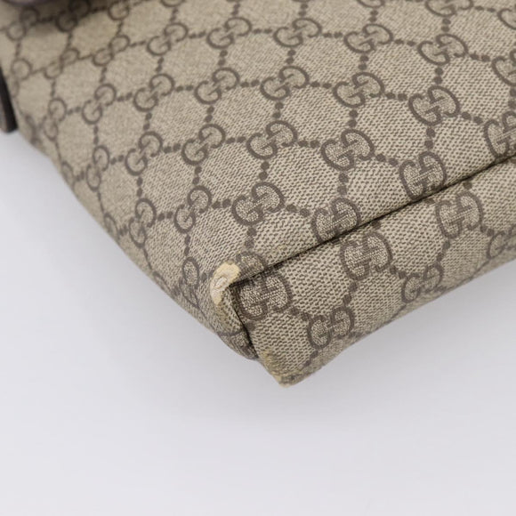 GUCCI GG Supreme Shoulder Bag PVC Beige Gold 223666 Auth 200916