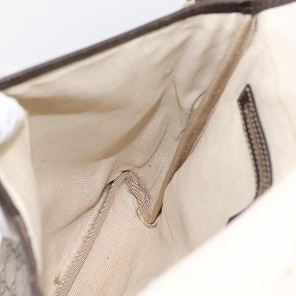 GUCCI GG Supreme Shoulder Bag PVC Beige Gold 223666 Auth 200916