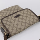GUCCI GG Supreme Shoulder Bag PVC Beige Gold 223666 Auth 200916-6