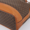 CELINE Macadam Canvas Shoulder Bag PVC Leather Brown Gold Auth 200918V-15