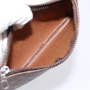 CELINE Macadam Canvas Shoulder Bag PVC Leather Brown Gold Auth 200918V-23