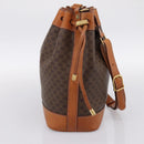 CELINE Macadam Canvas Shoulder Bag PVC Leather Brown Gold Auth 200918V-3