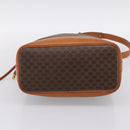 CELINE Macadam Canvas Shoulder Bag PVC Leather Brown Gold Auth 200918V-5