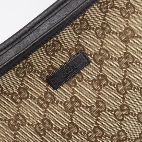GUCCI GG Canvas Shoulder Bag Beige Gold 388927 Auth 200919V