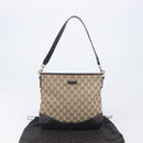 GUCCI GG Canvas Shoulder Bag Beige Gold 388927 Auth 200919V-12