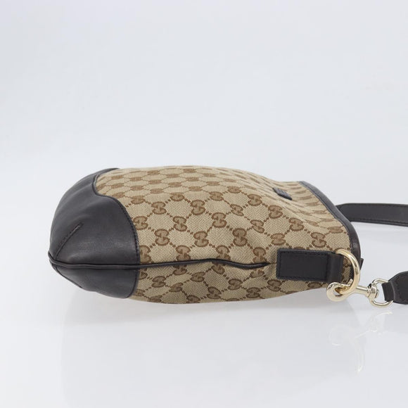 GUCCI GG Canvas Shoulder Bag Beige Gold 388927 Auth 200919V