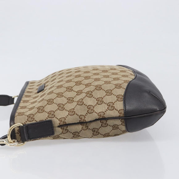 GUCCI GG Canvas Shoulder Bag Beige Gold 388927 Auth 200919V